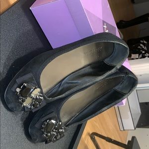 Black flats with jewels